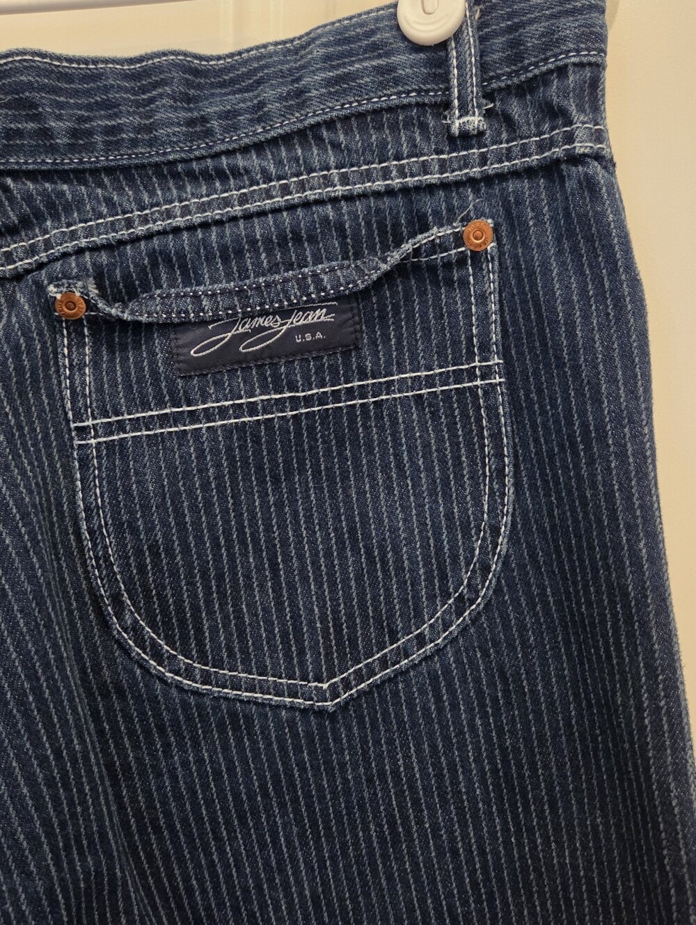 Vintage James Jeans Wide Legged Pin Striped High Rise Pants Womens Size 8-10